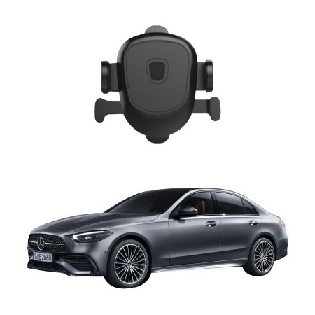 Olixar Black Round Air Vent Telephone Holder for Smartphones – Appropriate with Mercedes Benz C Class (2018 and Later)